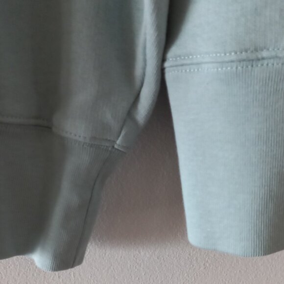 ACNE STUDIOS light blue turquoise hoodie with embroidered patch - Picture 6 of 12